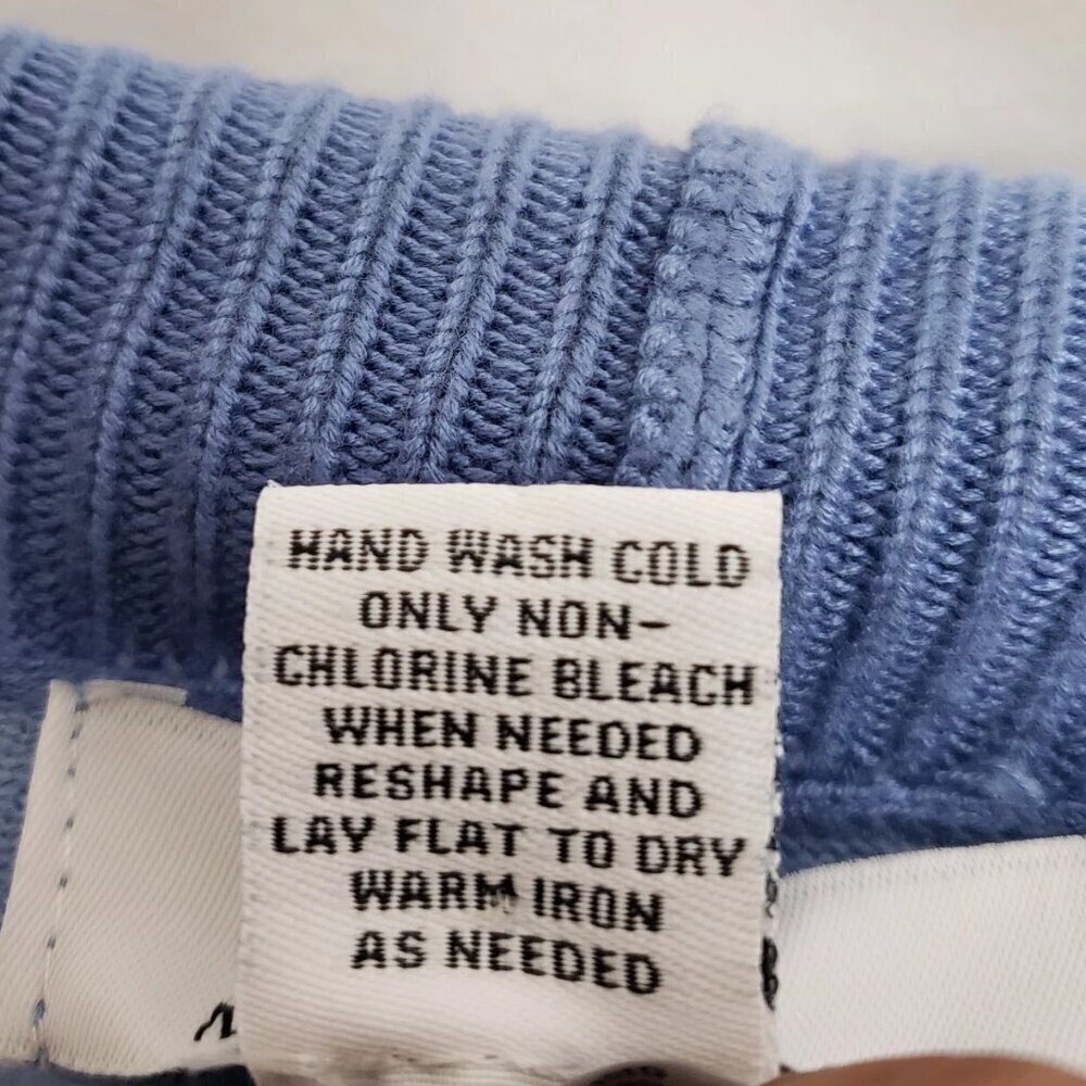 M Magaschoni Light Blue Open Collared Cardigan Sz L - Picture 6 of 6
